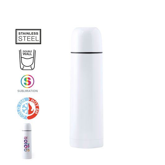 Garrafa Térmica Inox branco - 500ml