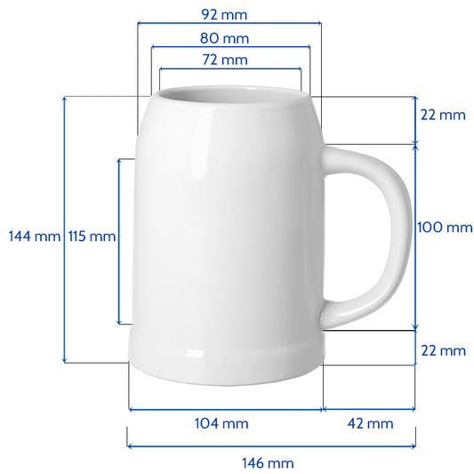 Caneca de Cerveja Cerâmica 700ml